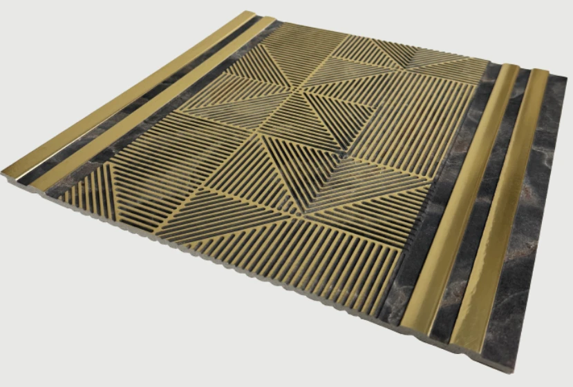 Retro Wood Gold Accent PS Interior Wall Panel best